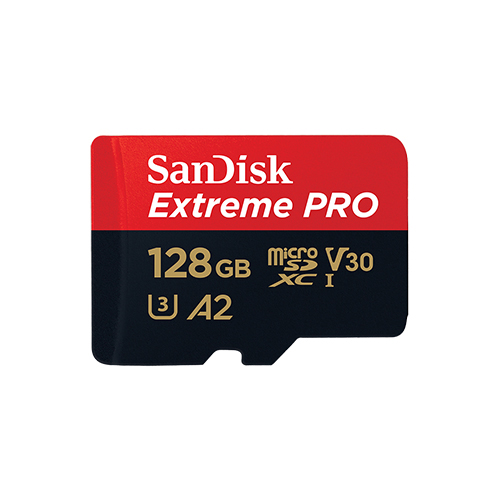 SanDisk 128GB microSDXC Extreme PRO UHS-I A2 Card with Adapter