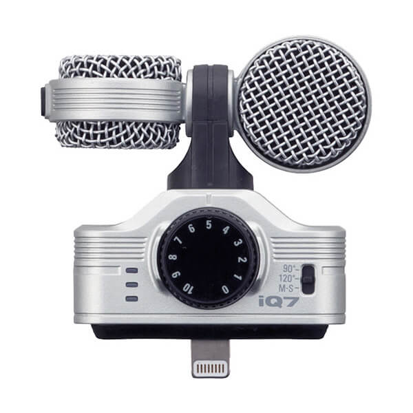 Zoom Mid-Side Stereo Microphone for iOS Devices with Lightning Connector - iQ7