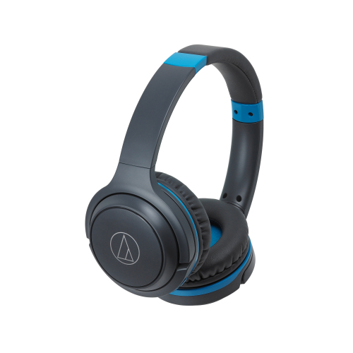 Audio-Technica ATH-S200BT Wireless On-Ear Headphones with Built-In Mic (Blue)