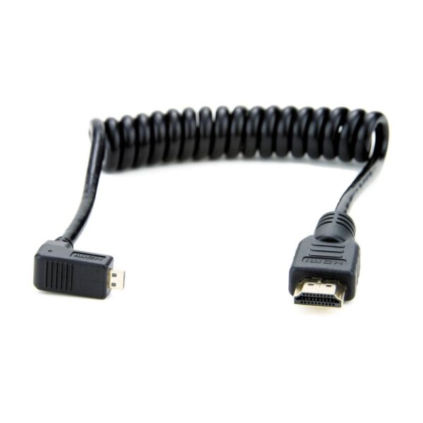 Atomos Coiled Right Angle Micro HDMI to HDMI Cable Online Buy Mumbai India Atomos Coiled Right Angle Micro HDMI to HDMI Cable Online Buy Mumbai India