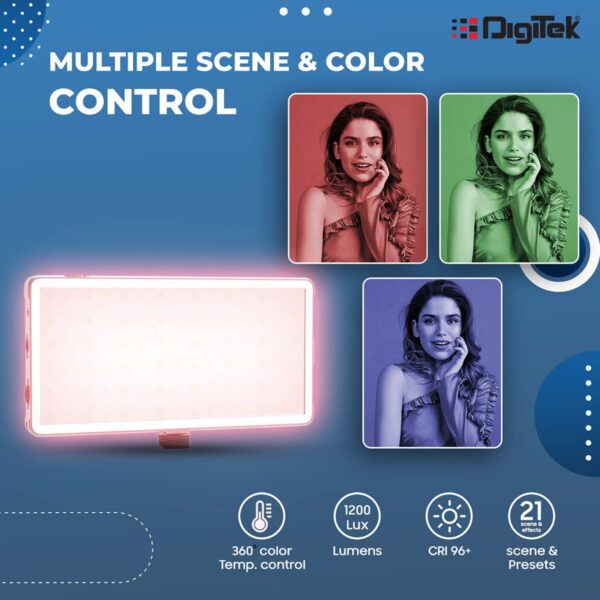 DigiTek LED D135 ML Portable RGB LED 12W Video Light Online Buy India 02 DigiTek LED D135 ML Portable RGB LED 12W Video Light Online Buy India 02