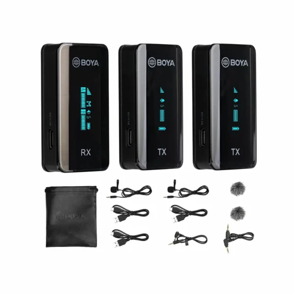 Boya BY XM6 S2 2.4GHz Dual Wireless Lavalier Microphone Online Buy India 01 Boya BY XM6 S2 2.4GHz Dual Wireless Lavalier Microphone Online Buy India 01