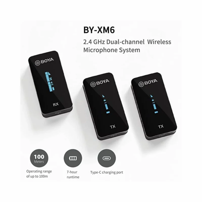 Boya BY XM6 S2 2.4GHz Dual Wireless Lavalier Microphone Online Buy India 02 Boya BY XM6 S2 2.4GHz Dual Wireless Lavalier Microphone Online Buy India 02