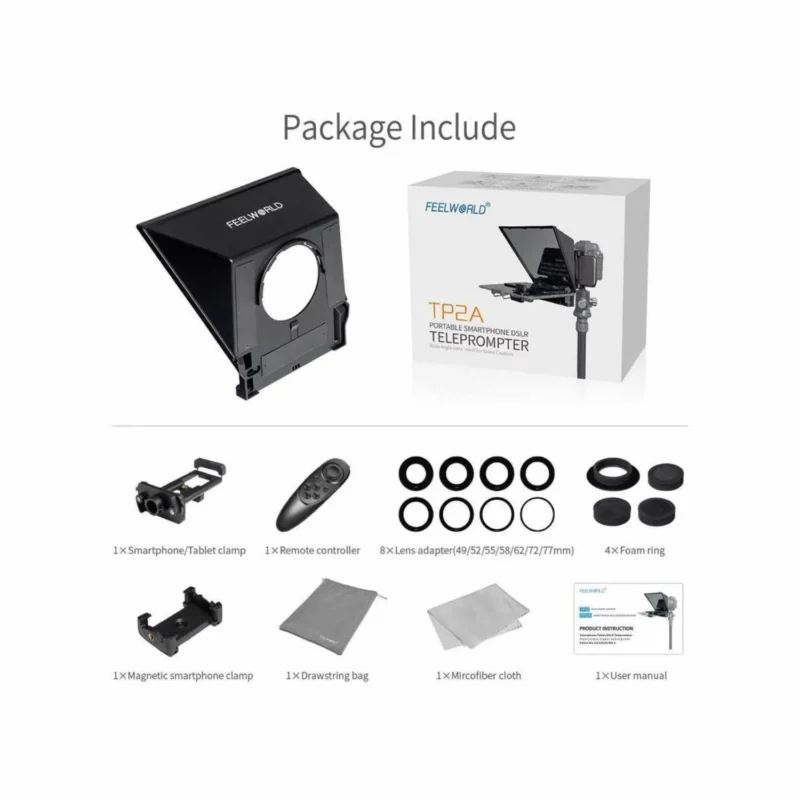 FeelWorld TP2A Portable Teleprompter for Smartphone DSLR Online Buy India 02 FeelWorld TP2A Portable Teleprompter for Smartphone DSLR Online Buy India 02