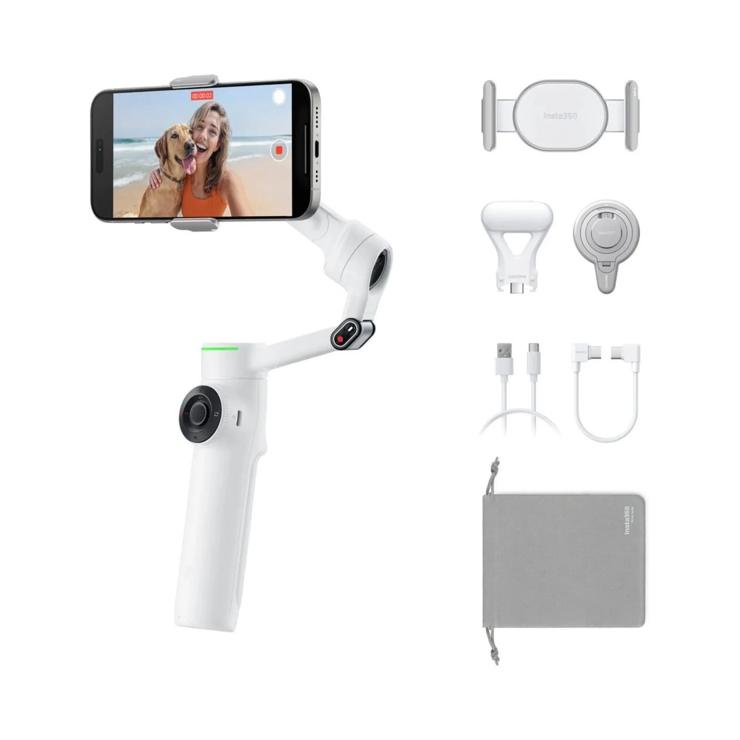 Insta360 Flow 2 Pro Smartphone Gimbal Stabilizer Creator Bundle (Gray) Online Buy India 01
