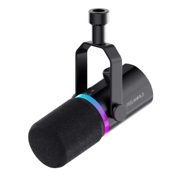 FEELWORLD PM1 XLR USB Dynamic Microphone with Desktop Stand for Podcast (1) FEELWORLD PM1 XLR USB Dynamic Microphone with Desktop Stand for Podcast (1)