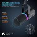 FEELWORLD PM1 XLR USB Dynamic Microphone with Desktop Stand for Podcast (8)