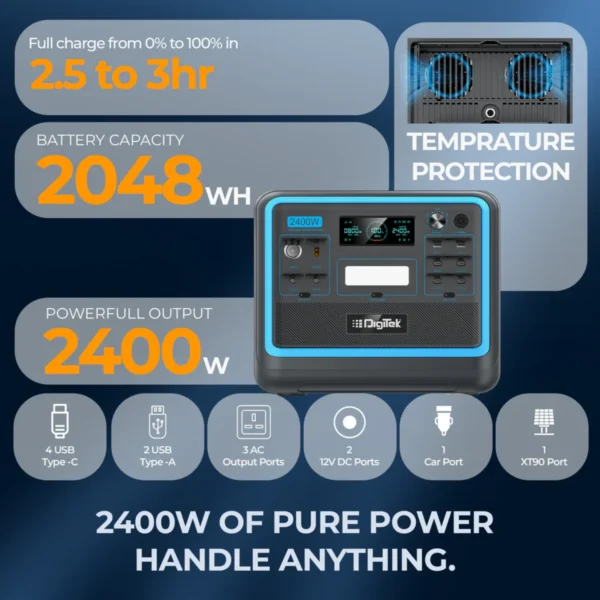 Digitek DPS2400W Portable Power Station (6) Digitek DPS2400W Portable Power Station (6)