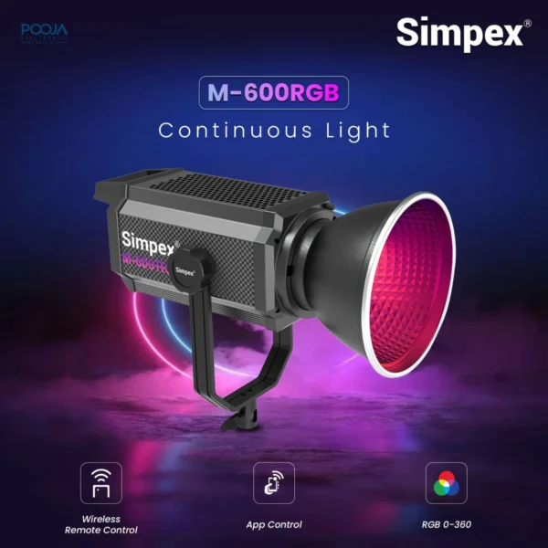 simpex m 600r rgb 600w continuous led video light in mumbai india (6) simpex m 600r rgb 600w continuous led video light in mumbai india (6)