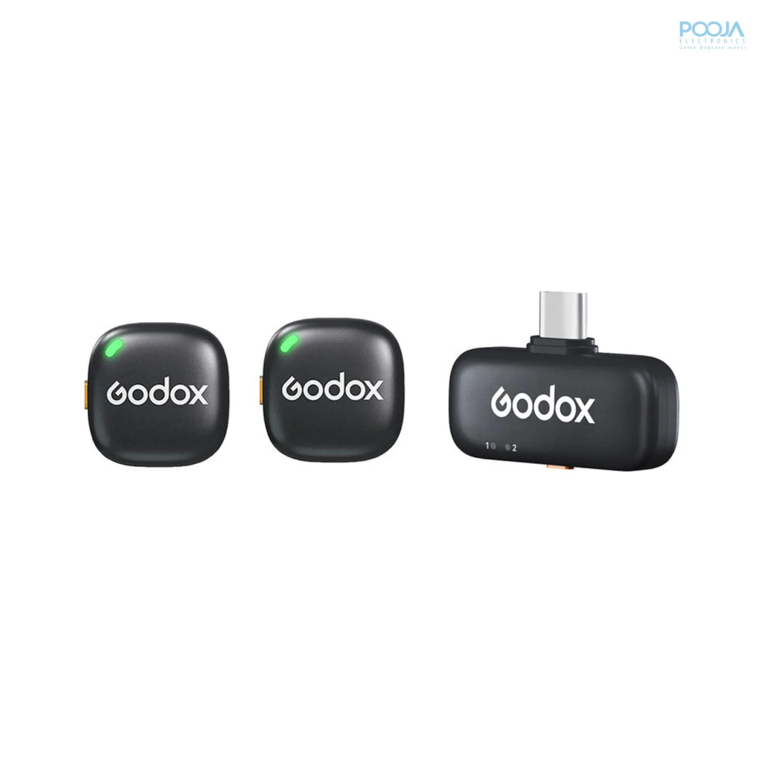 godox c01 2 person wireless microphone system usb c black