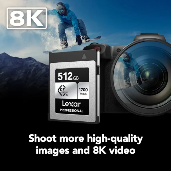 Lexar 512GB Silver SE CFexpress Type B Memory Card 4 Lexar 512GB Silver SE CFexpress Type B Memory Card 4