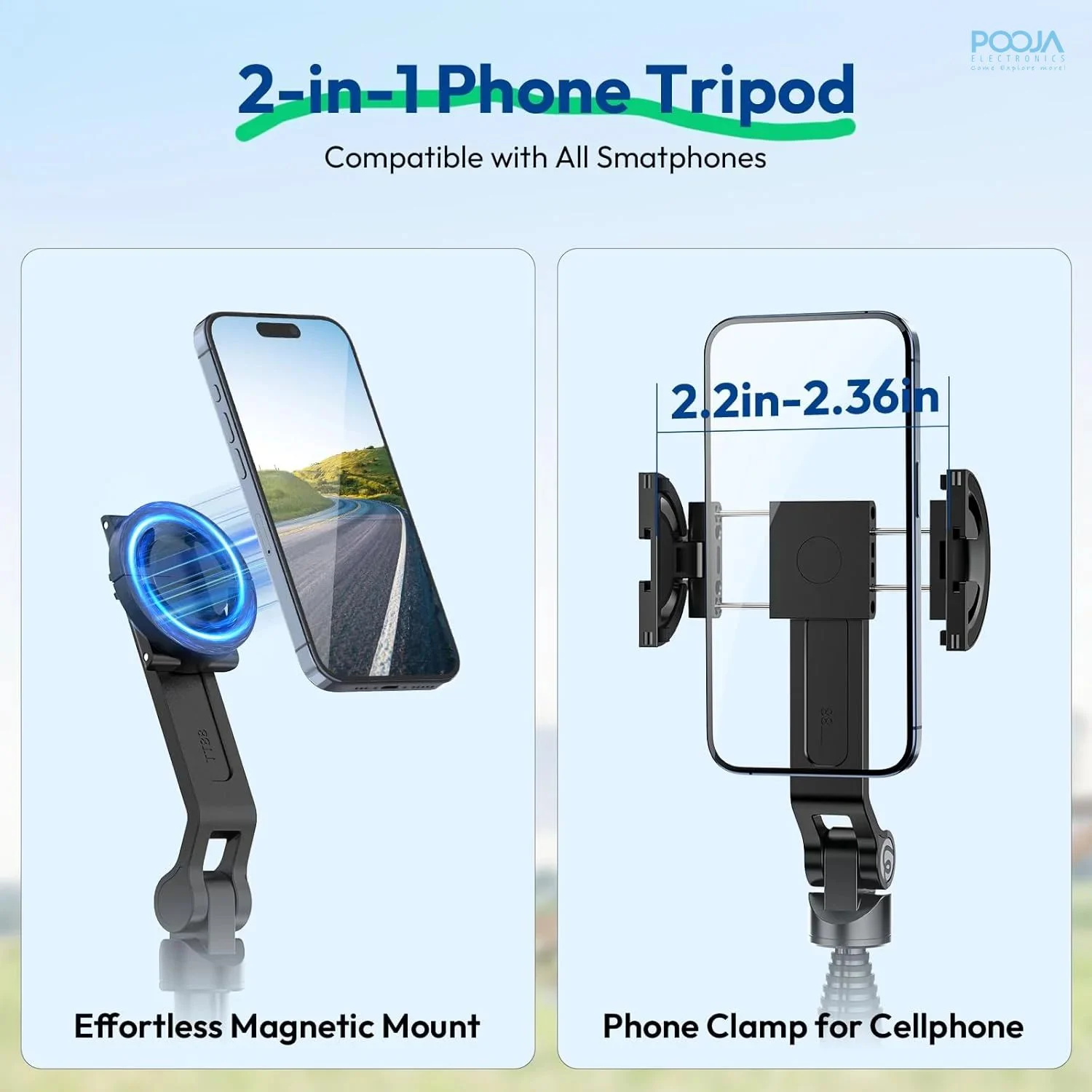 ulanzi tt88 magnetic tripod 57 inch selfie stick remote 3