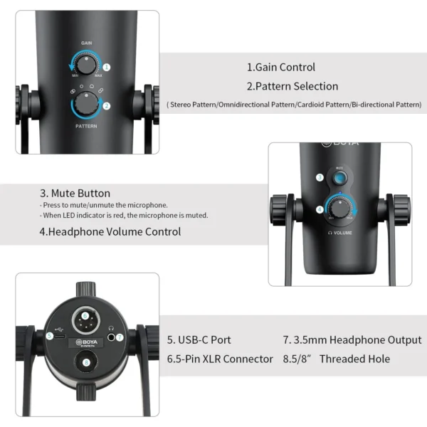 BOYA BY PM700 PRO USB Studio Microphone for PC Mac Online Buy in India 8 BOYA BY PM700 PRO USB Studio Microphone for PC Mac Online Buy in India 8