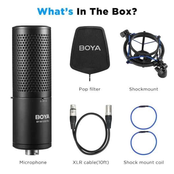BOYA M1000 Pro XLR Condenser Microphone with 3 Polar Patterns Online Buy in India 6 BOYA M1000 Pro XLR Condenser Microphone with 3 Polar Patterns Online Buy in India 6
