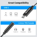 Boya BY K4 USB C to 3.5mm TRS Female Audio Adapter Cable (6cm) Online Buy in India 2