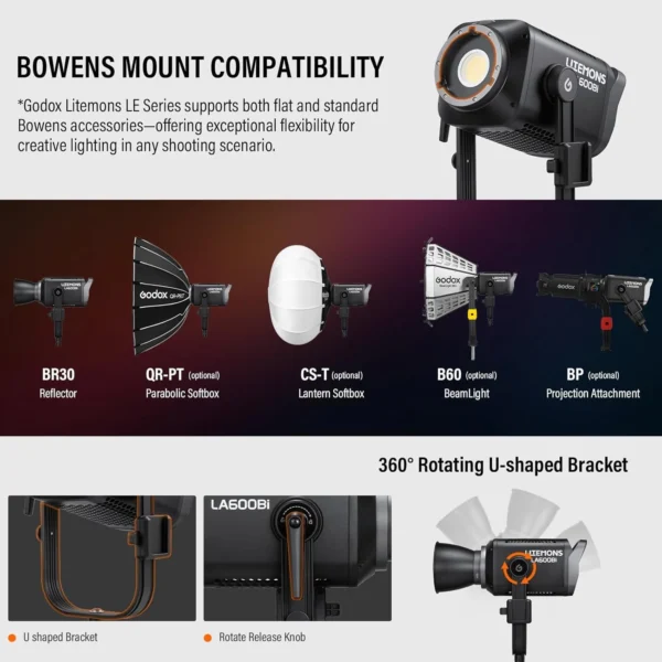 Godox LA600Bi Bi Color LED Video Light (600W) 5 Godox LA600Bi Bi Color LED Video Light (600W) 5