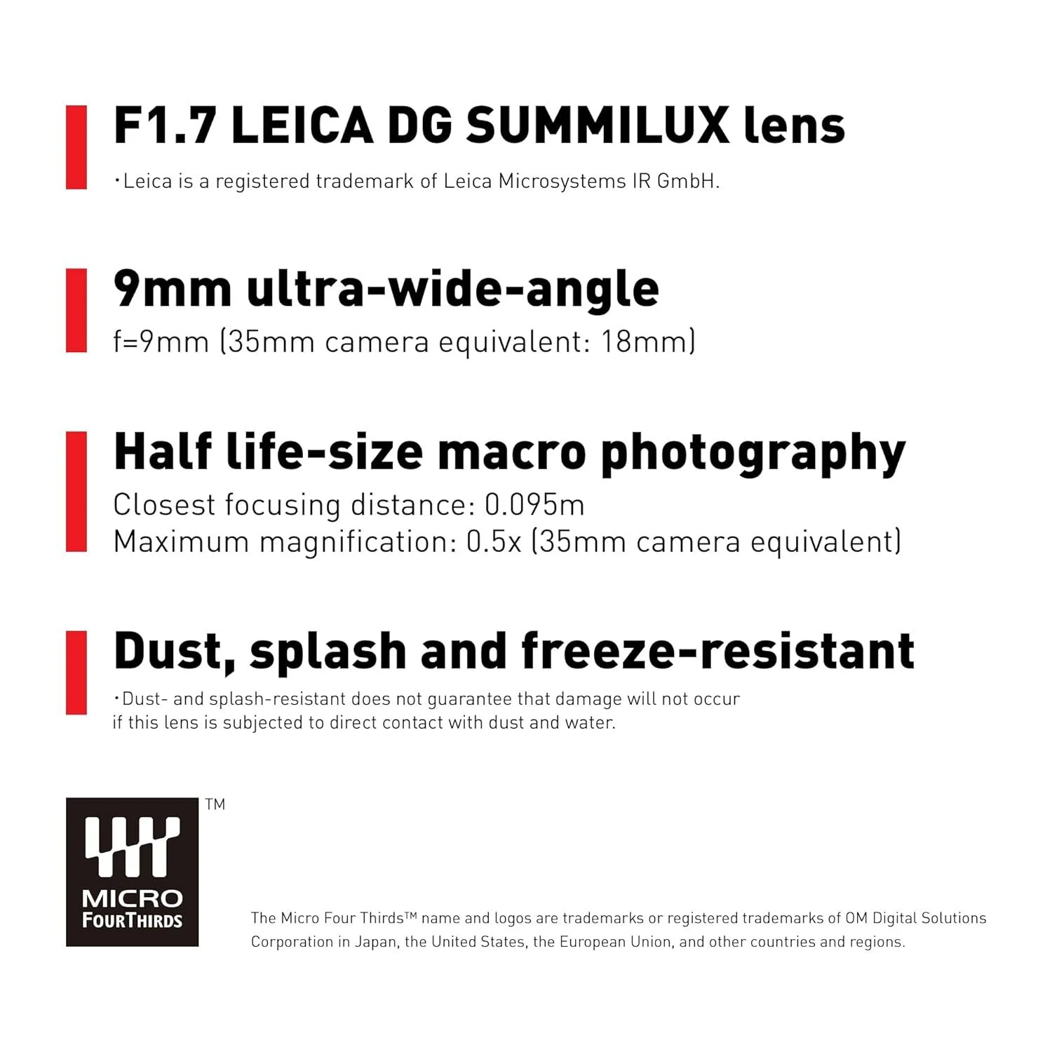 Panasonic Leica DG Summilux 9mm f1.7 ASPH Lens 2