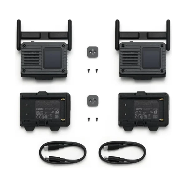 DJI SDR Transmission 2 Combo In The Box Two Transceivers NP-F Battery Adapters Cold Shoe Adapters USB-C Cables DJI SDR Transmission 2 Combo In The Box Two Transceivers NP-F Battery Adapters Cold Shoe Adapters USB-C Cables
