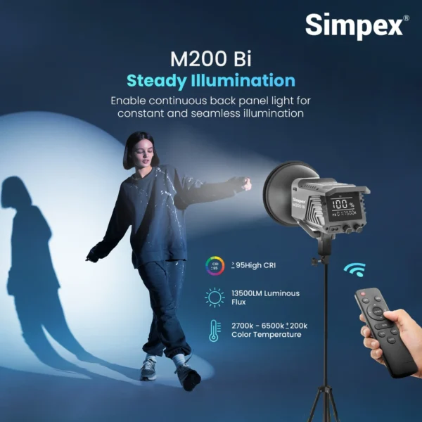 Simpex M-200Bi 200W Bi-Color Continuous LED Light Online Buy in India 5 Simpex M-200Bi 200W Bi-Color Continuous LED Light Online Buy in India 5