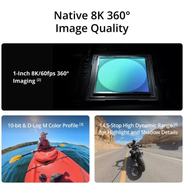 DJI Osmo 360 II native 8K 360 image quality with dual 1 inch sensors DJI Osmo 360 II native 8K 360 image quality with dual 1-inch sensors