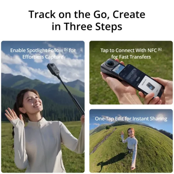 DJI Osmo 360 II track on the go and create in three steps DJI Osmo 360 II track on the go and create in three steps